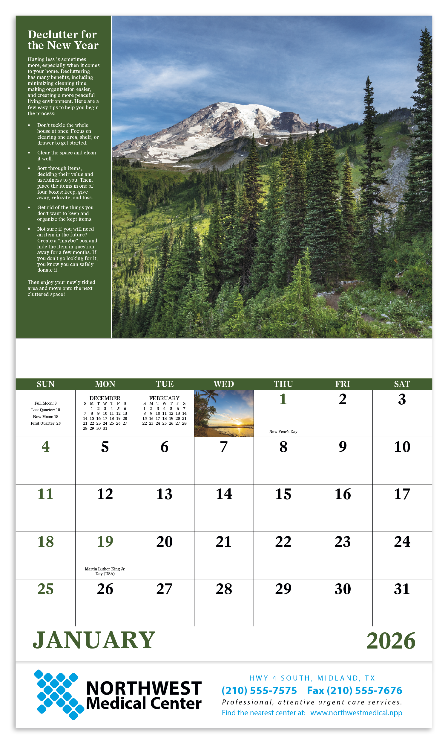 Good Value™ Healthy Living - Stapled Calendar 3
