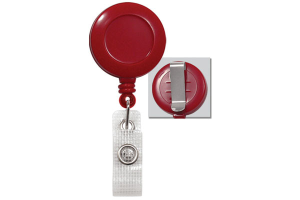 Round Plastic Clip-On Fast Ship Badge Reel (Red) 2