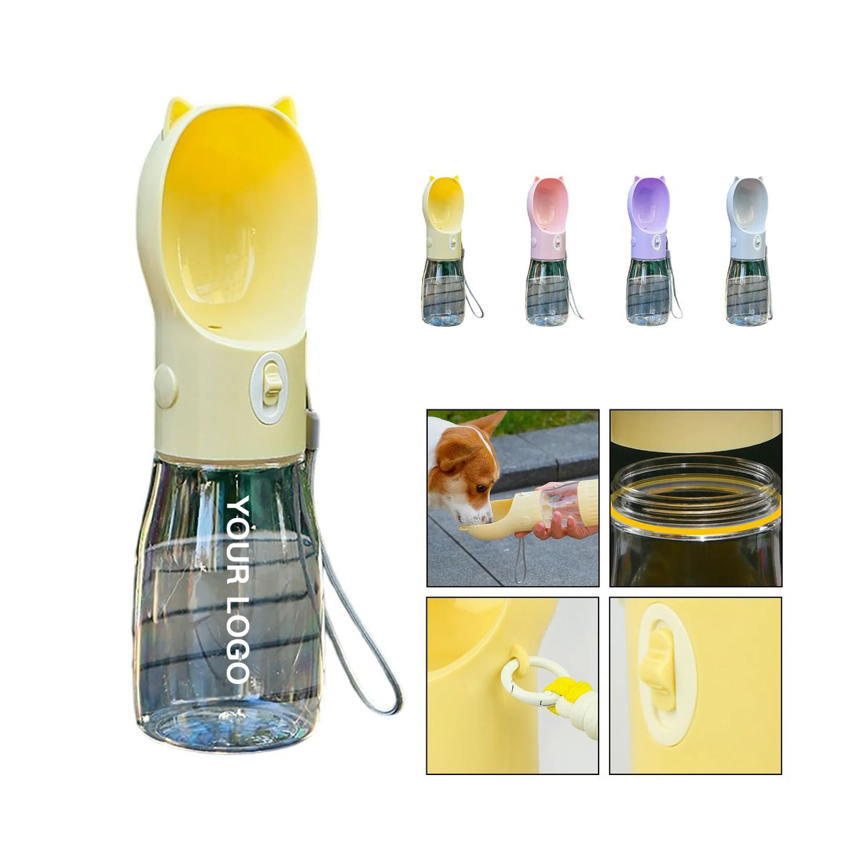 BPA Free Dog Water Bottle with Drinking Cup 4