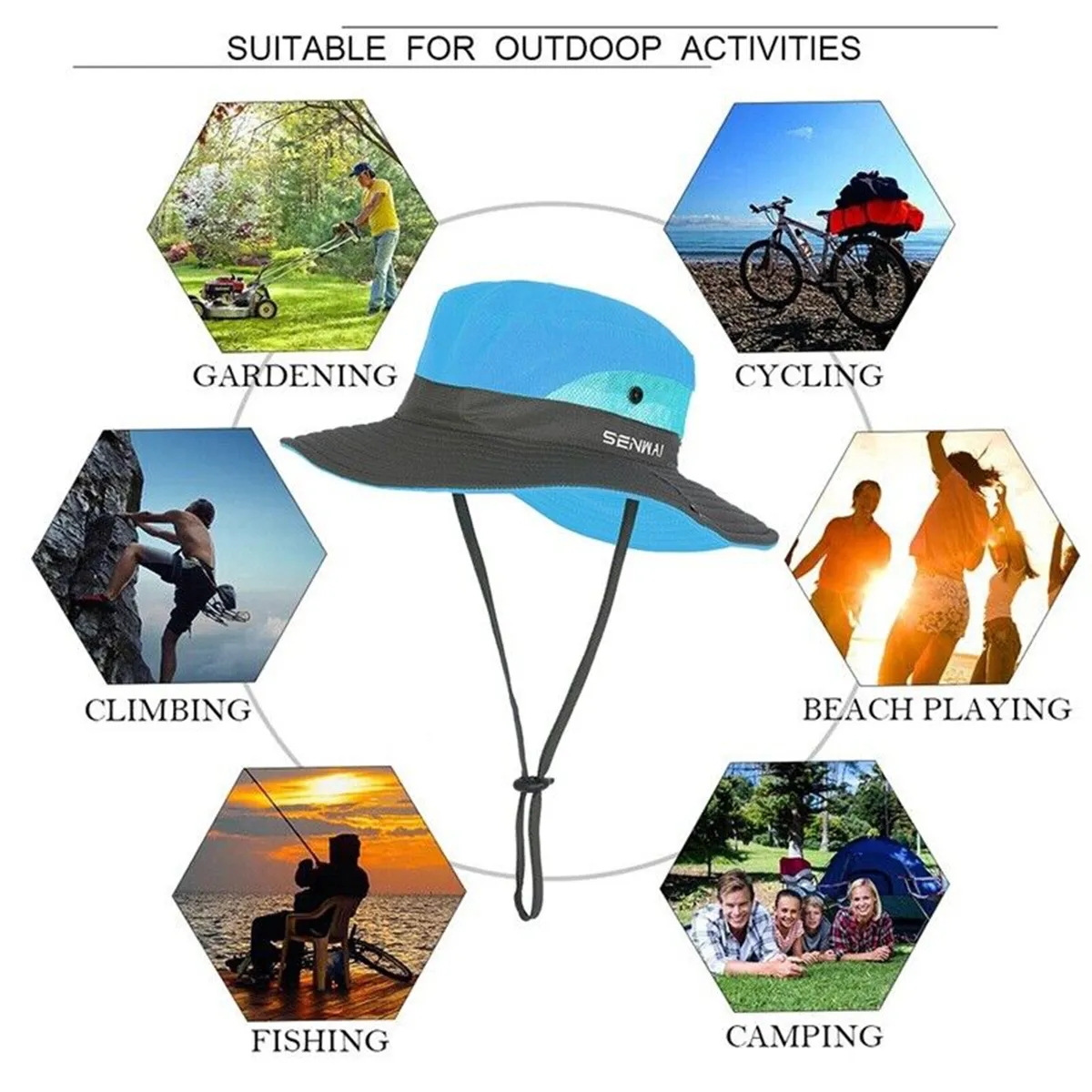 Sun Bucket Hat Beach Cap UV Proof Protection Travel Summer 8