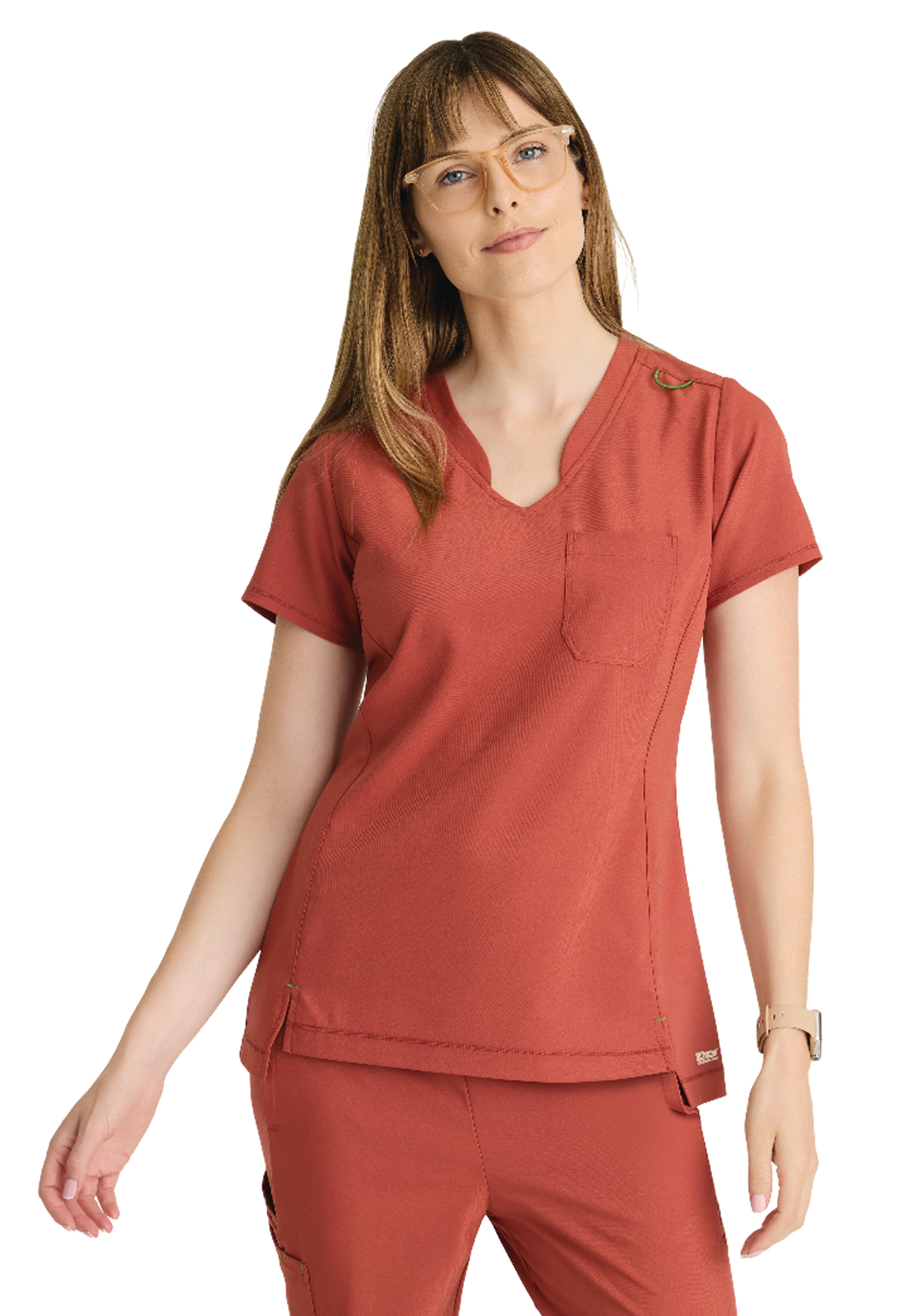 Grey's Anatomy Evolve Stretch - Women's One-Pocket Banded V-Neck Sway Scrub Top 20