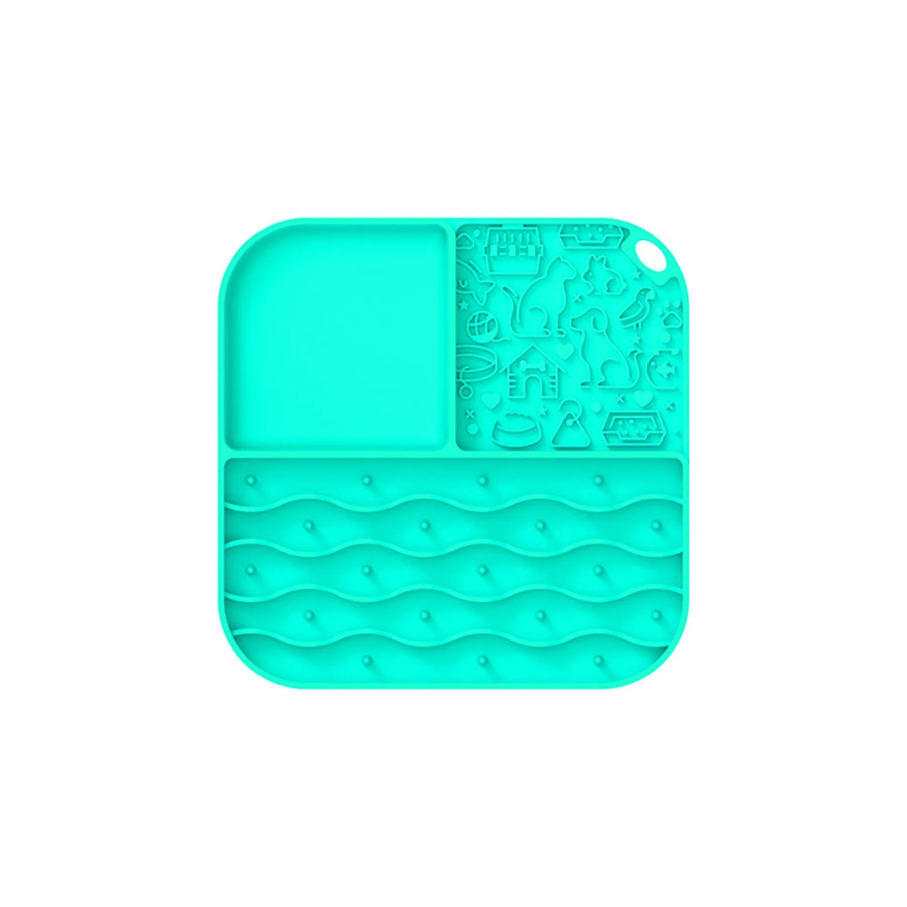 4 Compartments Square Silicone Slow Pet Feeder 9