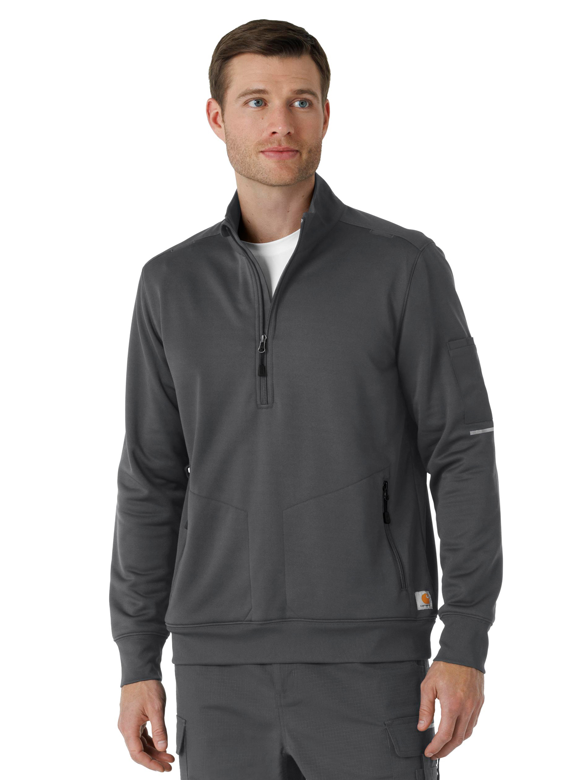 Carhartt Scrubs - Men's Four-Pocket Half Zip Fleece Jacket 5