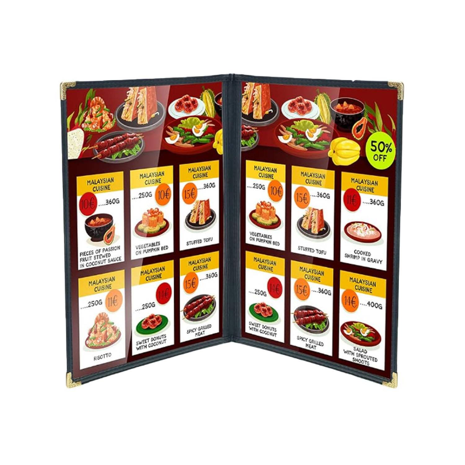 Transparent Menu Cover 5