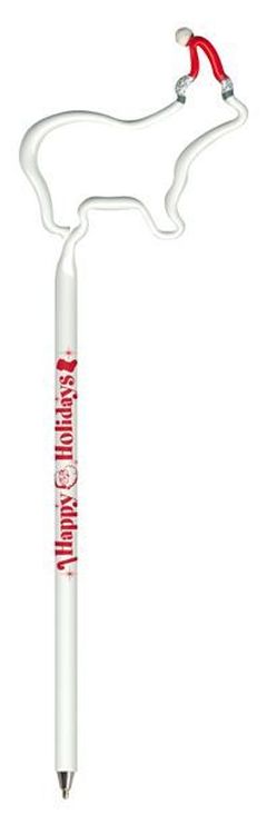 Polar Bear with Santa Hat Multi-Color Inkbend Standard, Bent Pen