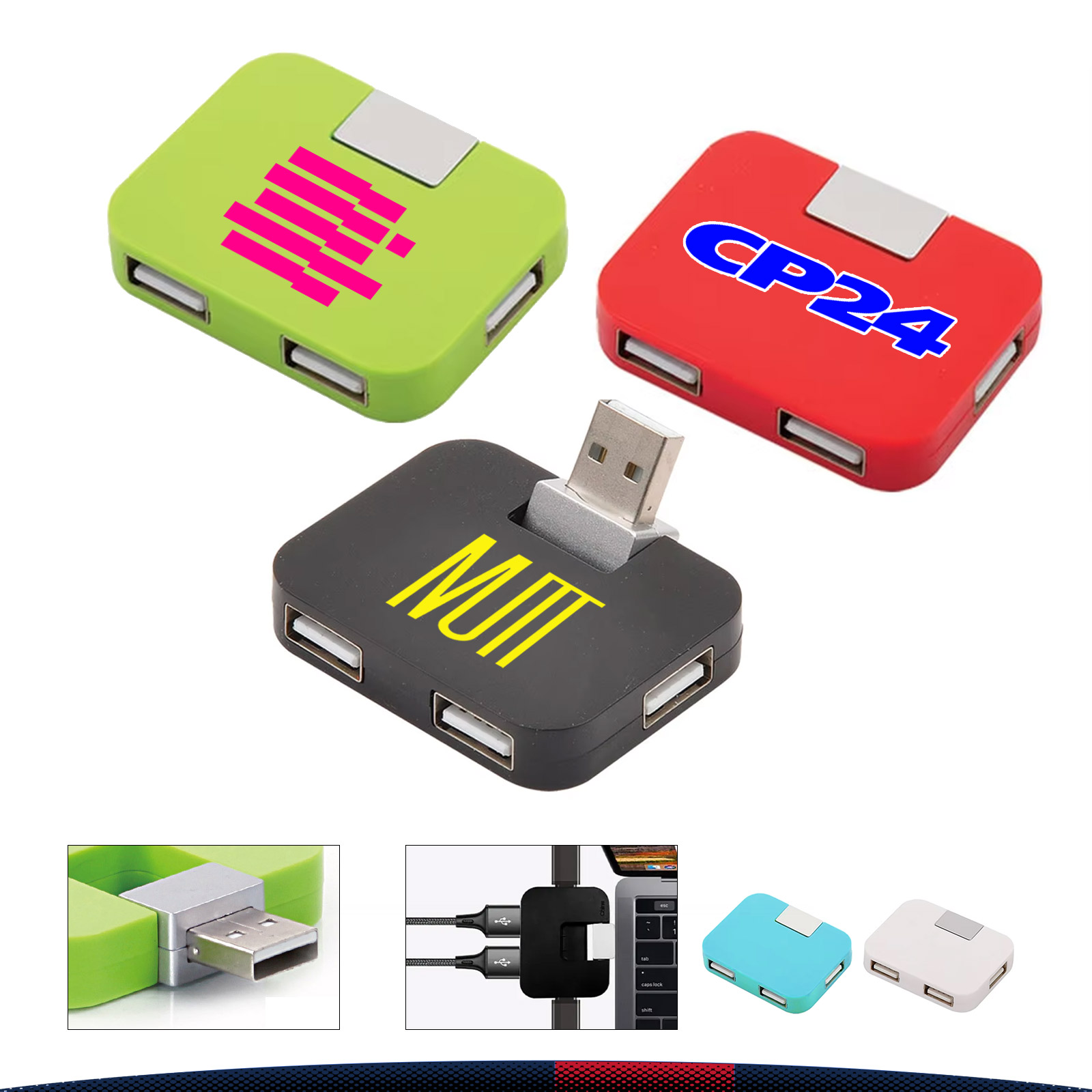 Portable Mini USB 2.0 Hub 3