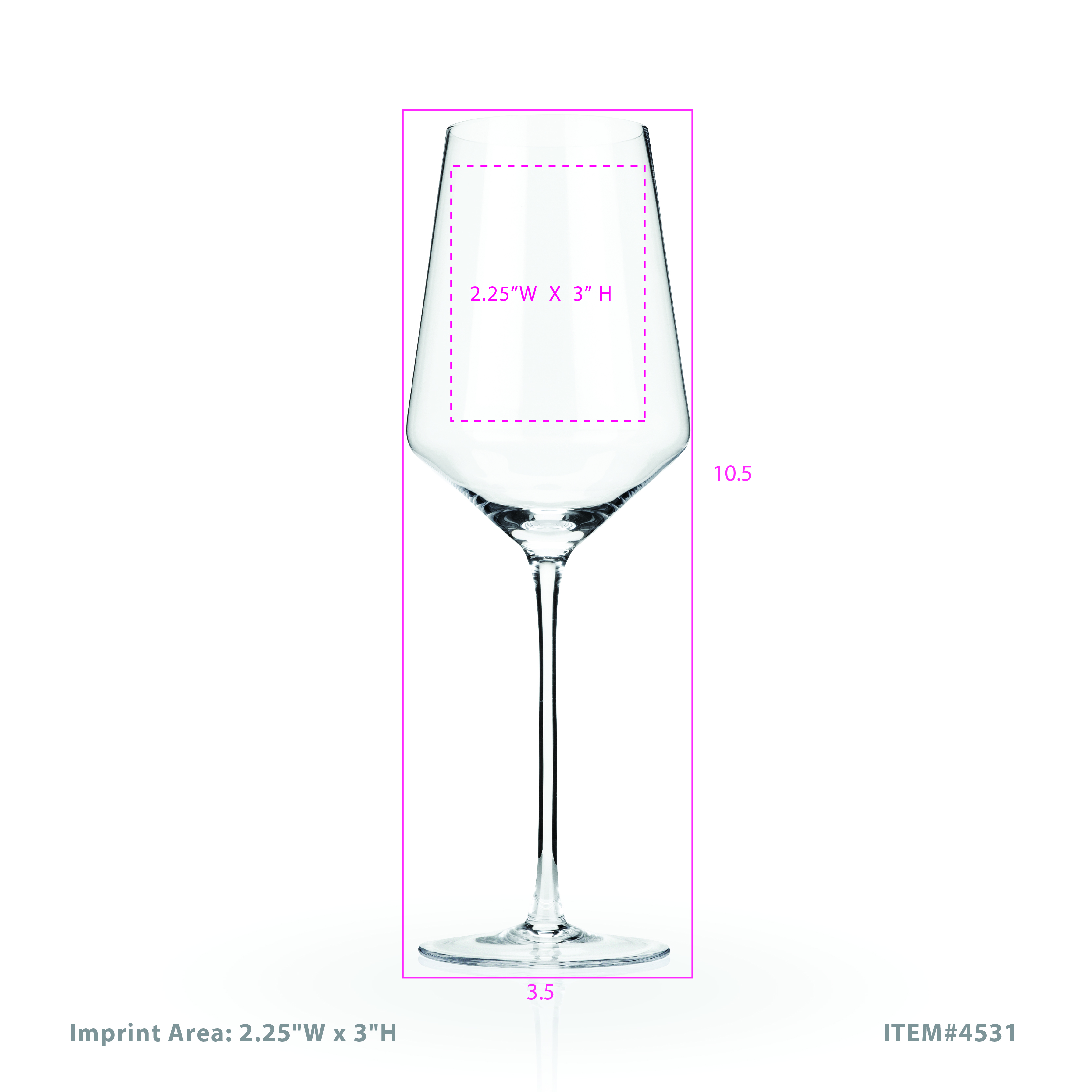 Viski® Raye Angled Crystal Bordeaux Glass, set of 2 6