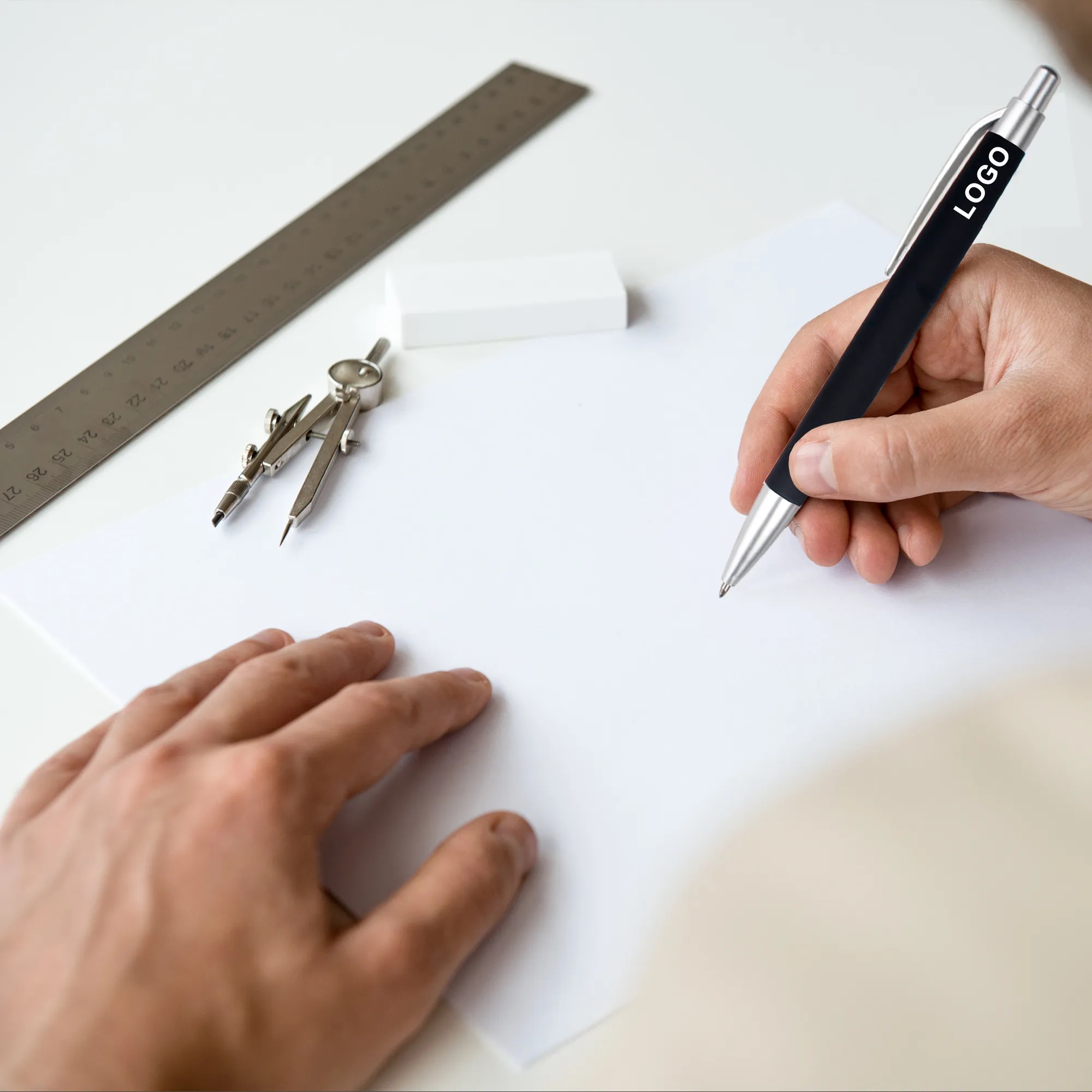 Rubber Coated Ballpoint Pen with Logo 8