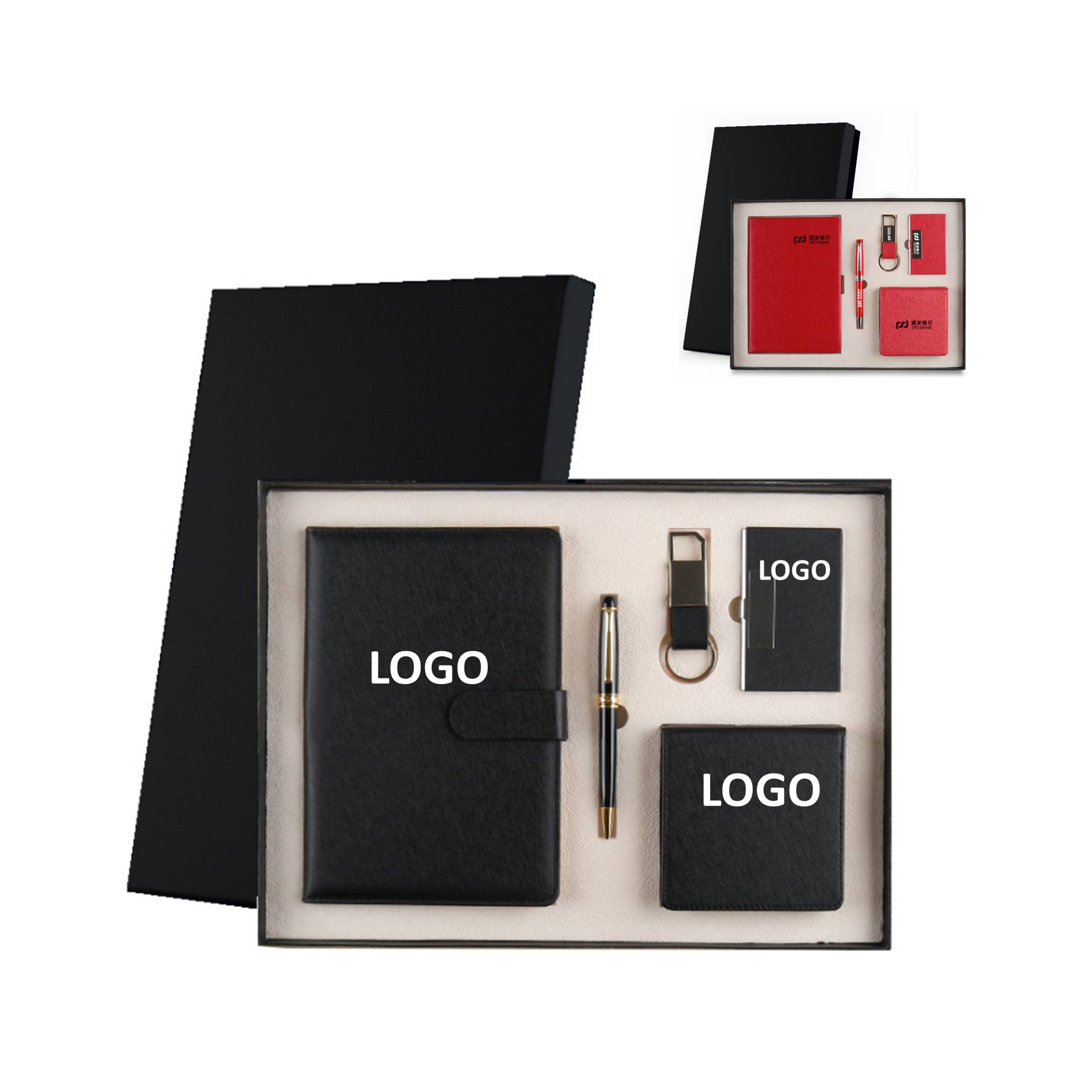 Business Gift Set Journal With Pen Keychain Notebook 3