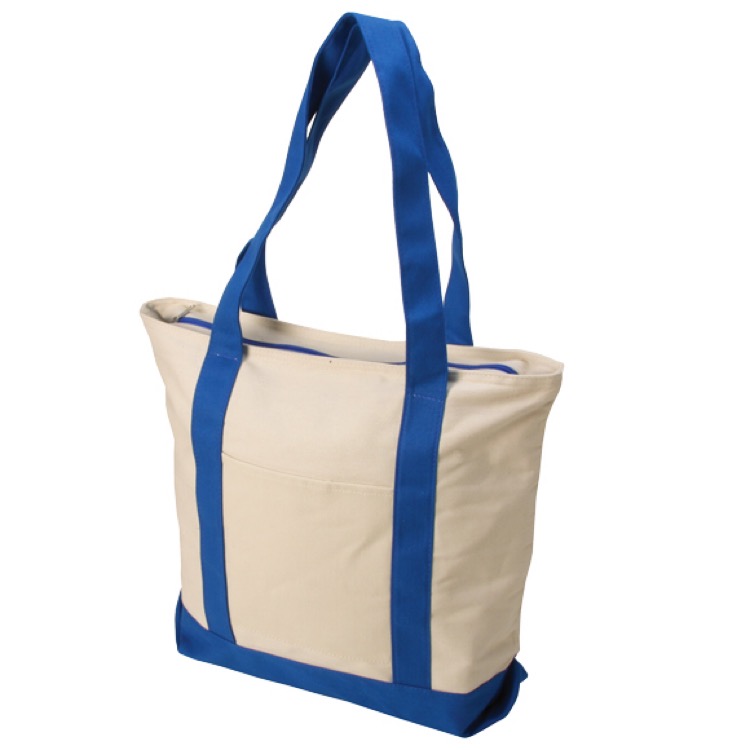Cotton Boat Zip Tote, custom tote bag with logo imprint 6