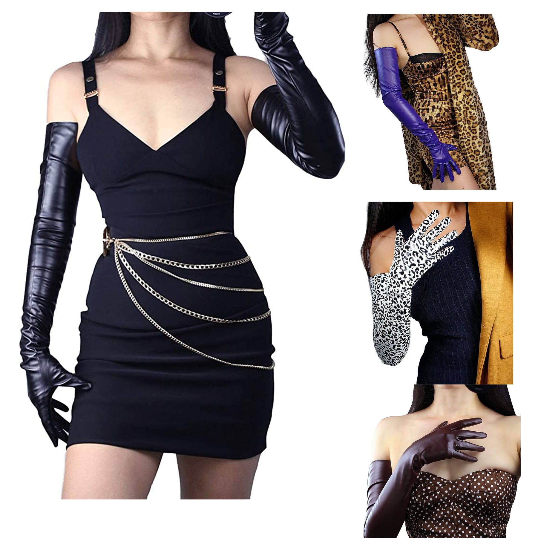 28 Inches Women's Long Leather Dress Gloves 2