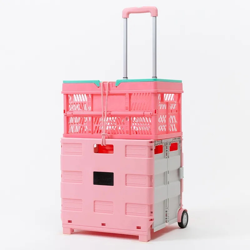 45L Mobile Folding Cart With Lid 1
