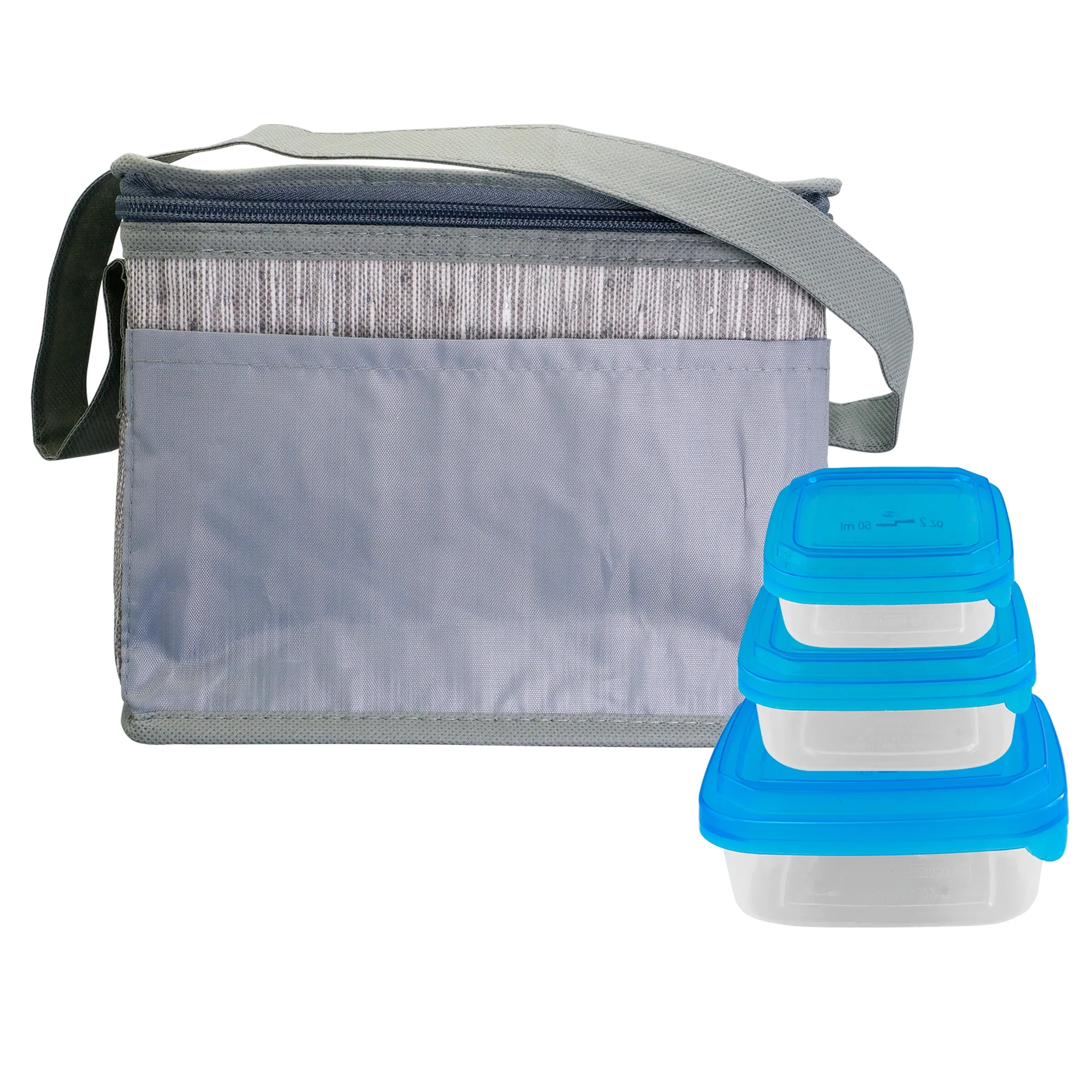 Gray Graph Portion Control Lunch Set 14