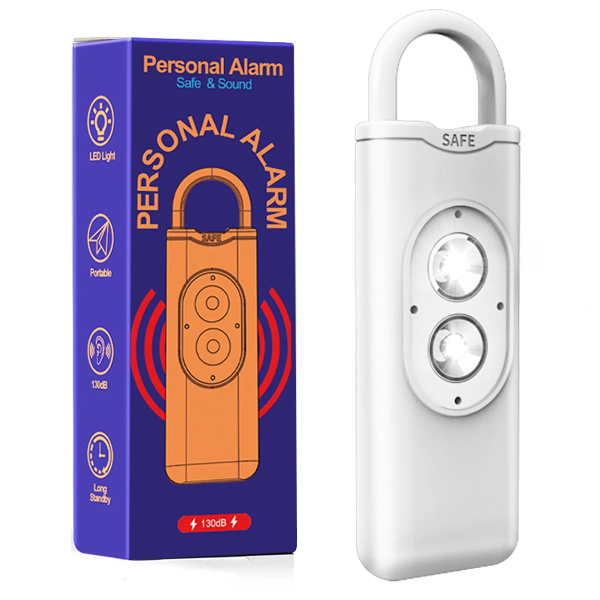 Personal Safety Alarm Keychain for Women Kids 6