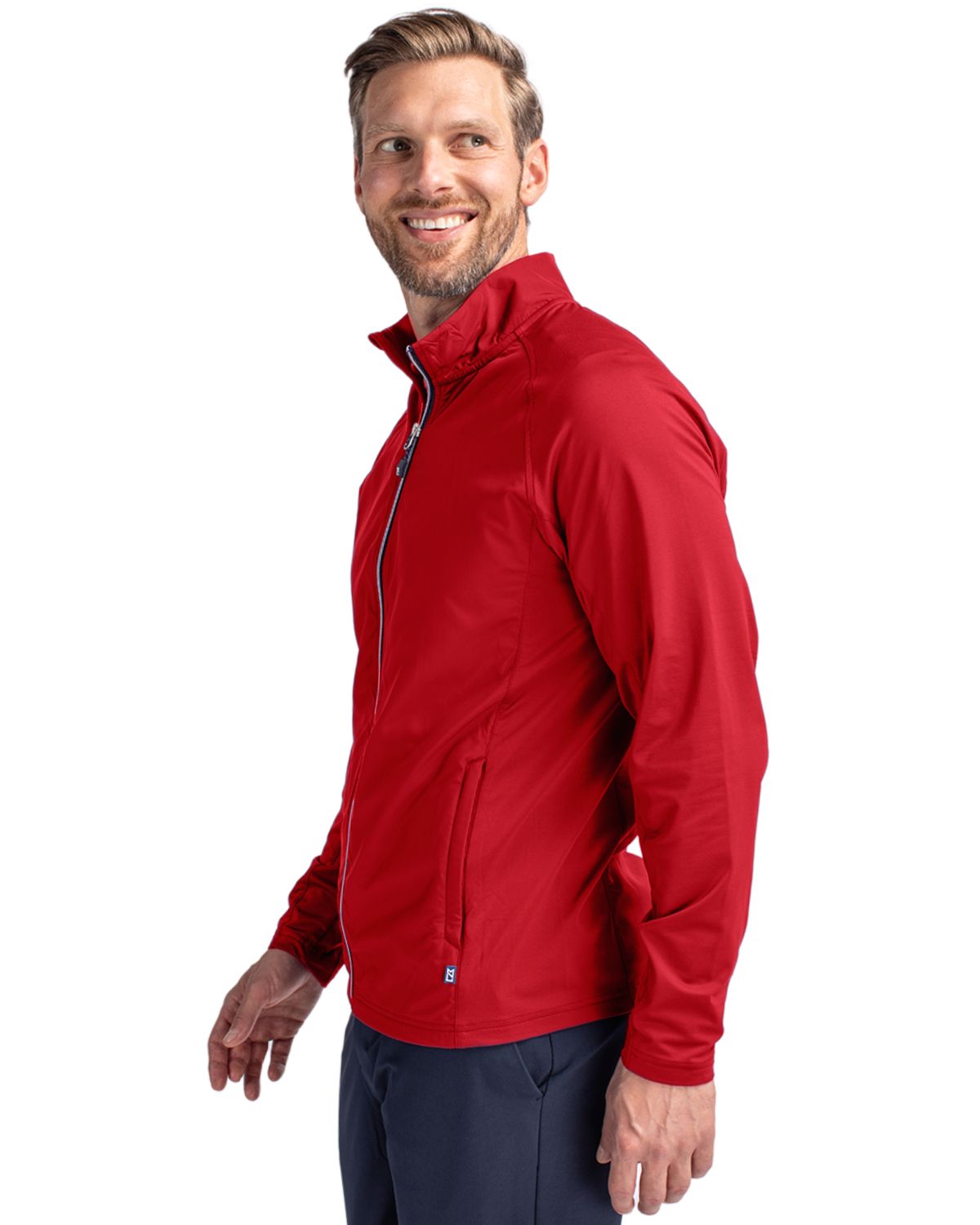 Cutter & Buck Adapt Recycled Soft Knit Stretch Mens Hybrid Full Zip Jacket 80