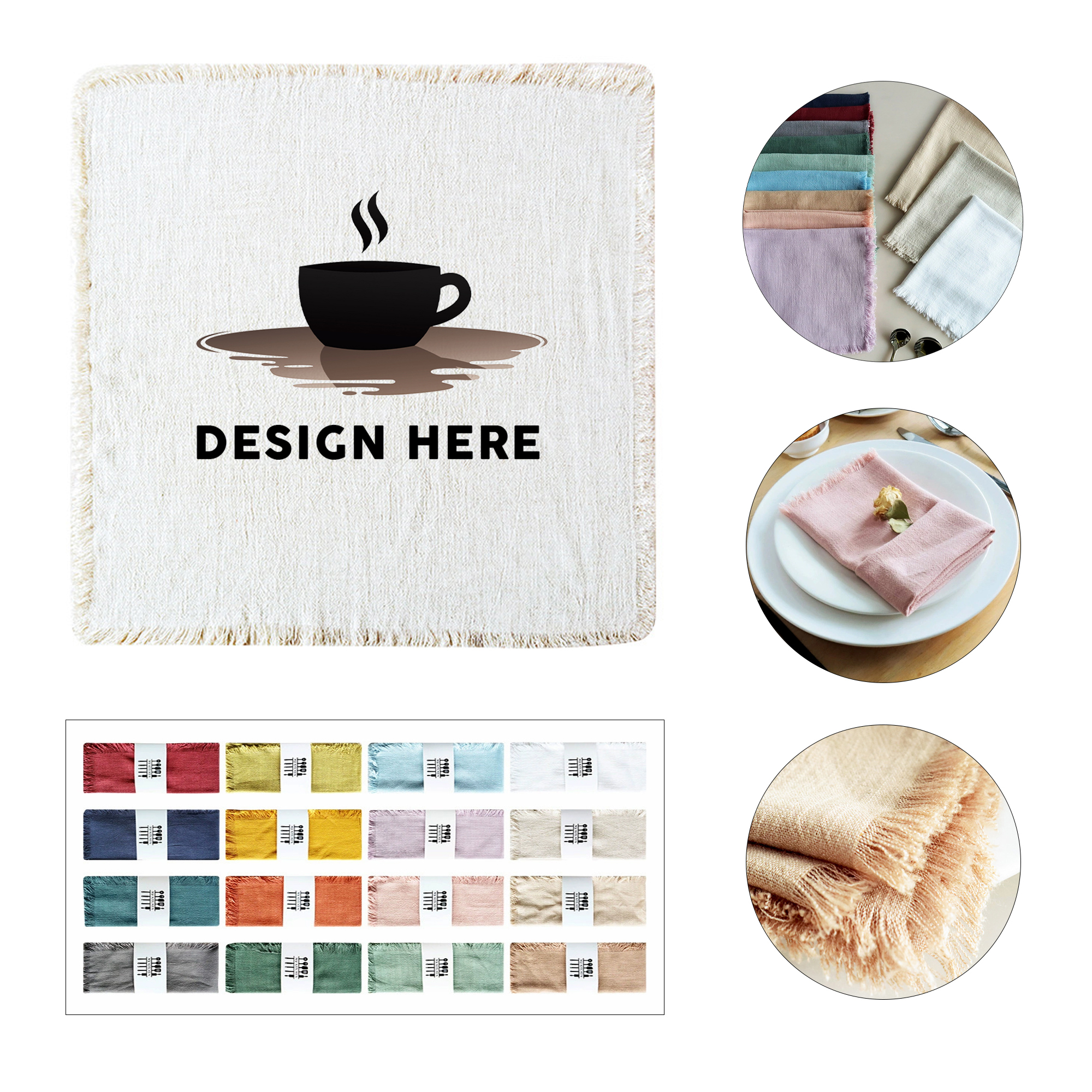Cotton Linen Fringe Napkin 4