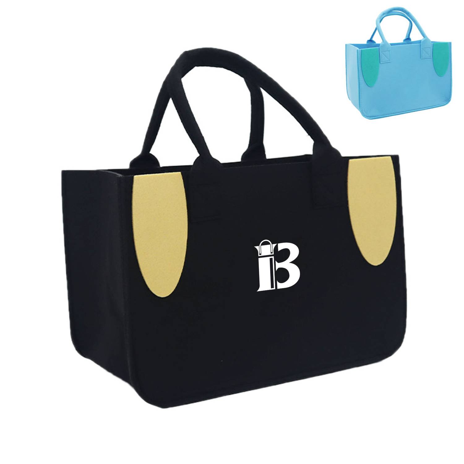 Simple and cute large capacity felt tote bag