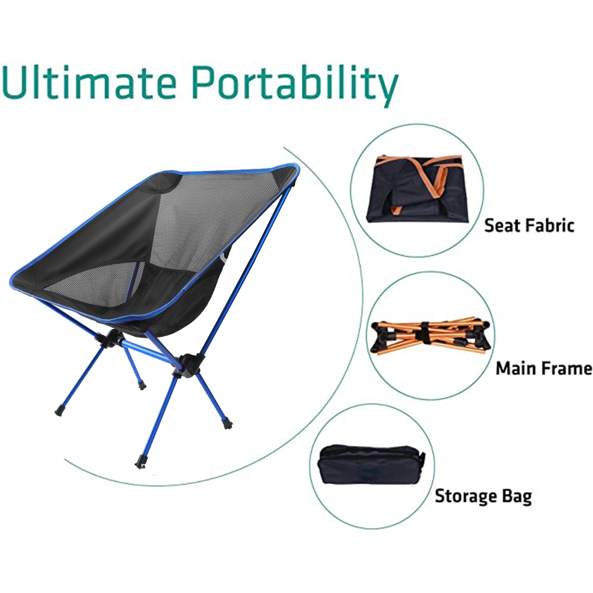 Mesh Folding Chair With Carrying Bag 7