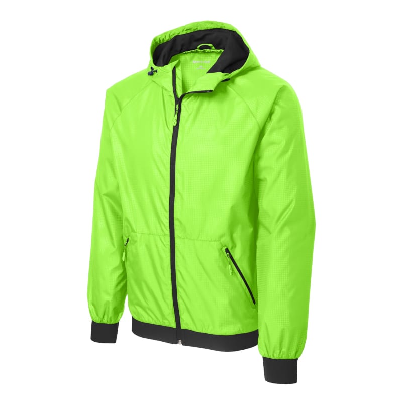 Sport-Tek Embossed Hooded Wind Jacket. 5