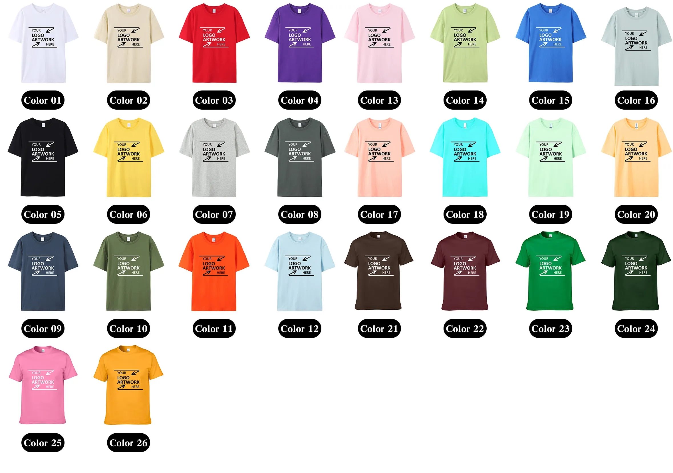 180g Plain White T Shirt Men Bulk Wholesale Blank Tees Custom 7