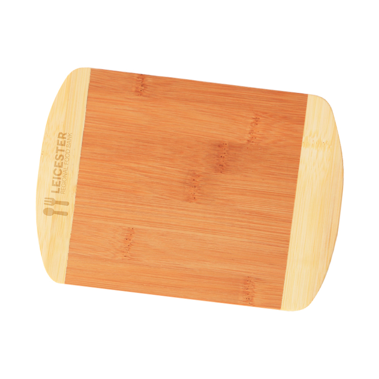 Small Two-Tone Bamboo Cutting Board (Engraved Imprint) 2