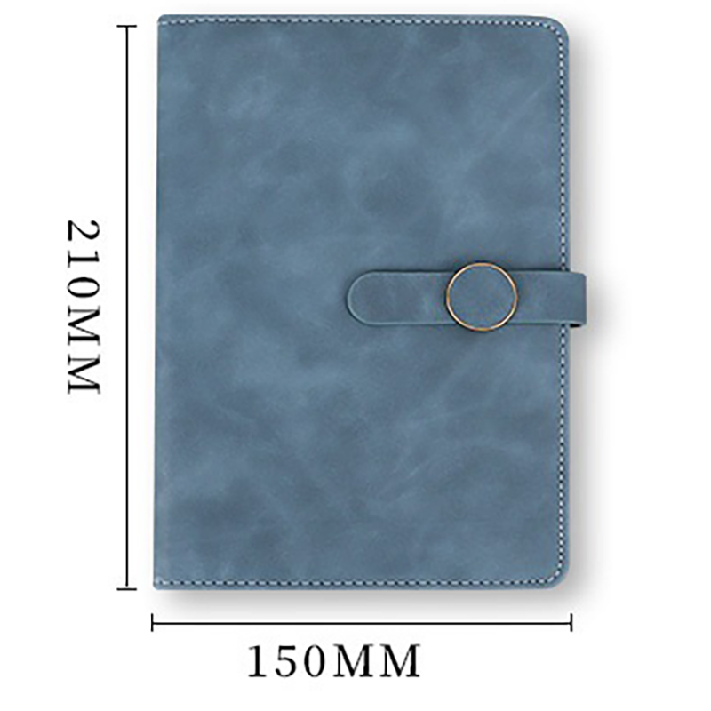 A5 PU Leather Hardcover Notepad W/Round Metal Buckle 15