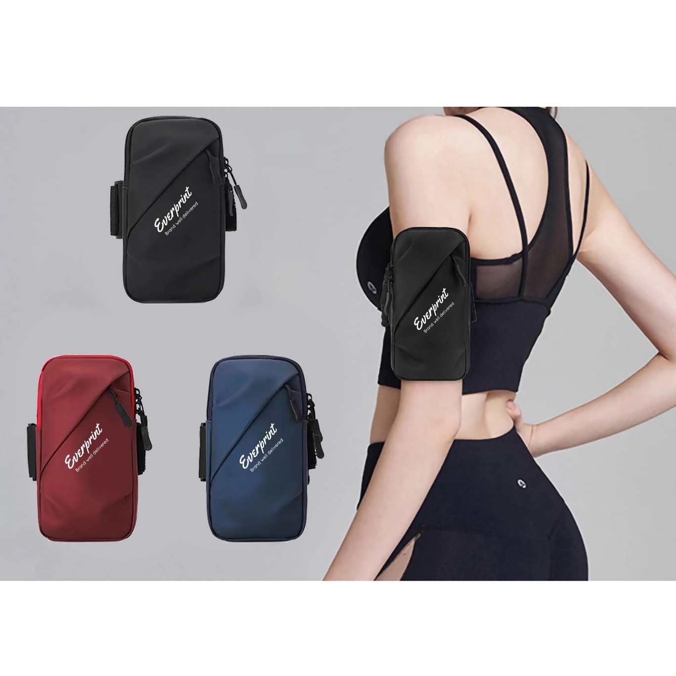 Outdoor Sports Double Pockets Arm Bag 8