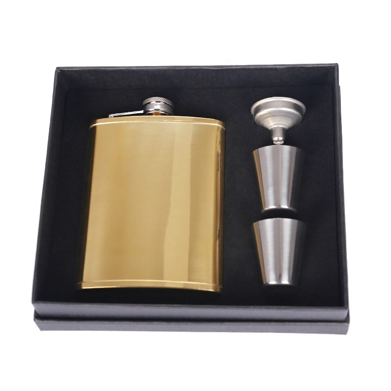 8Oz Stainless Steel Wine Flask, custom water bottle with logo imprint 3
