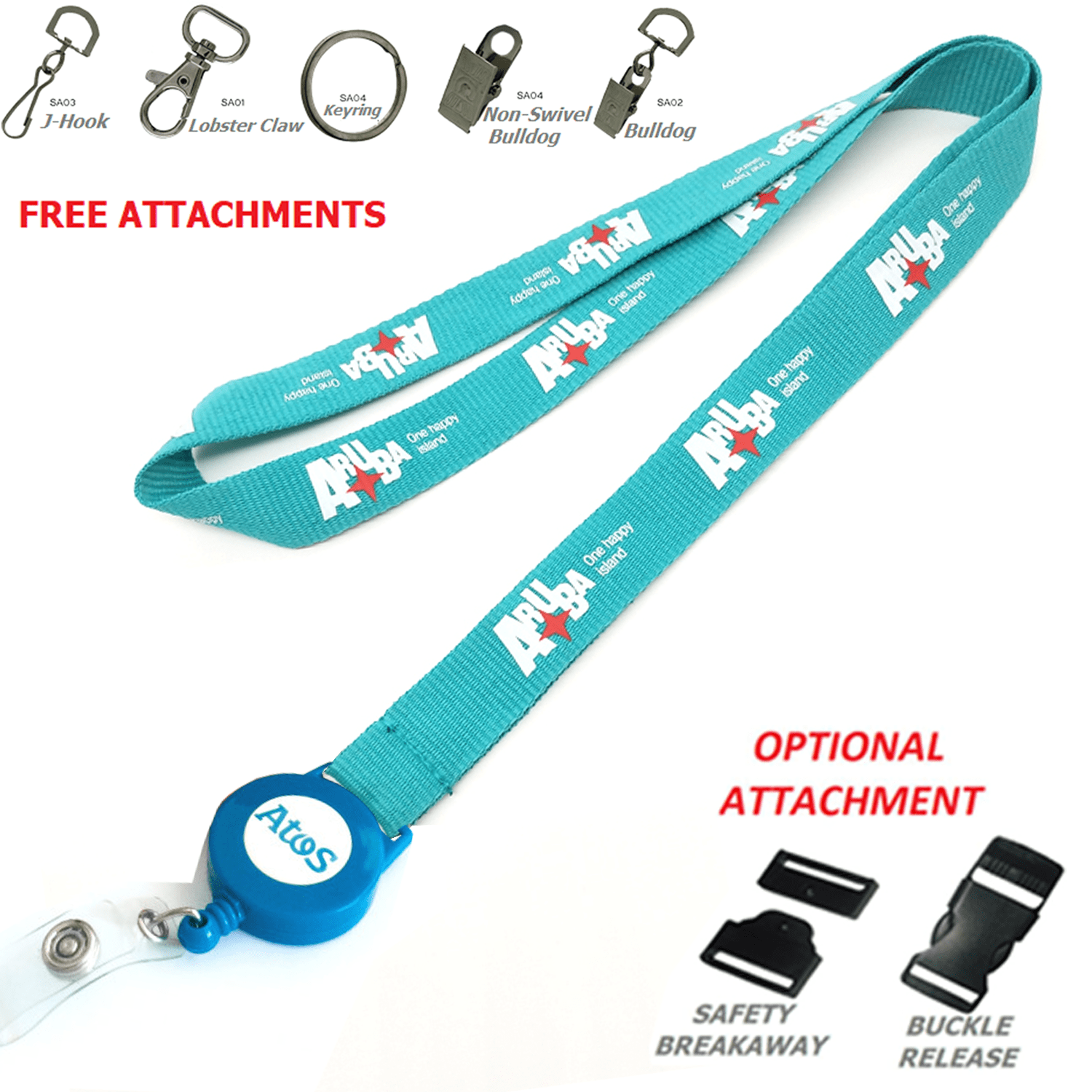 Polyester Sublimated Lanyard Combo w/ Badge Reel 1