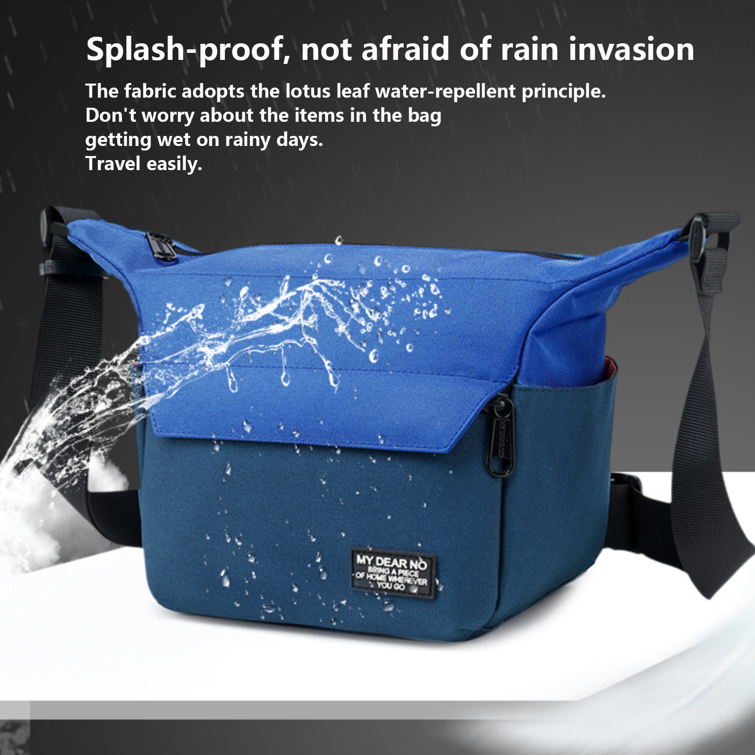 Color contrast waterproof casual camera messenger bag 11
