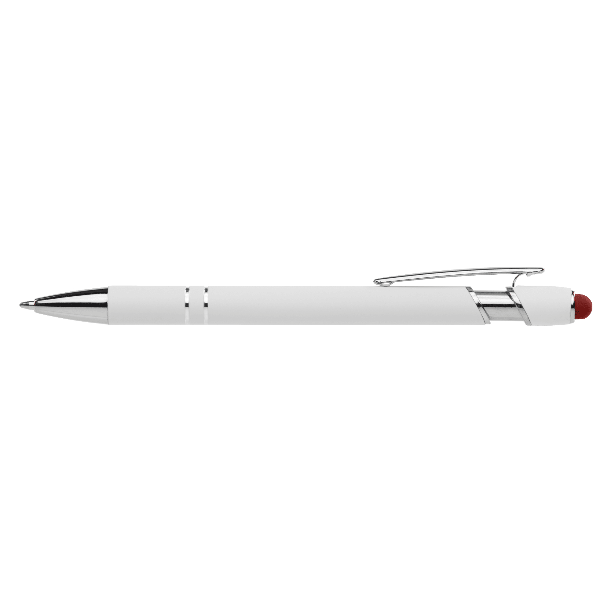 Ellipse Softy White Barrel Metal Pen w/ Stylus 20