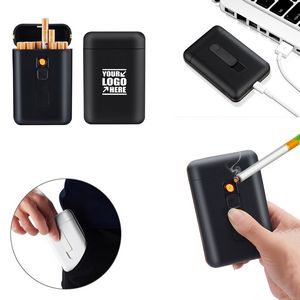 Elegant Cigarette Case With Front Slide Lighter 17