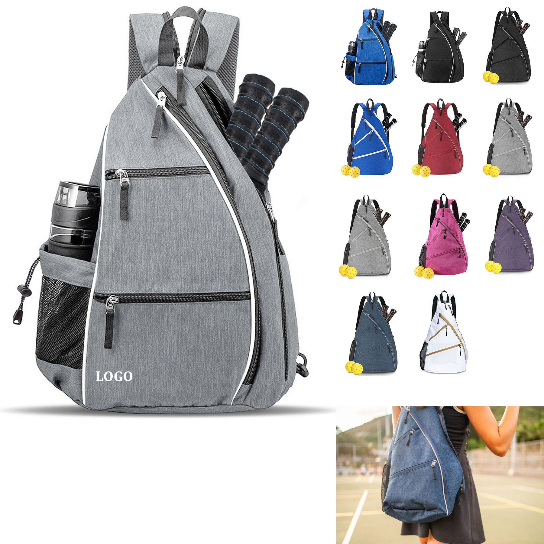 Reversible Sling Pickleball Bag 8