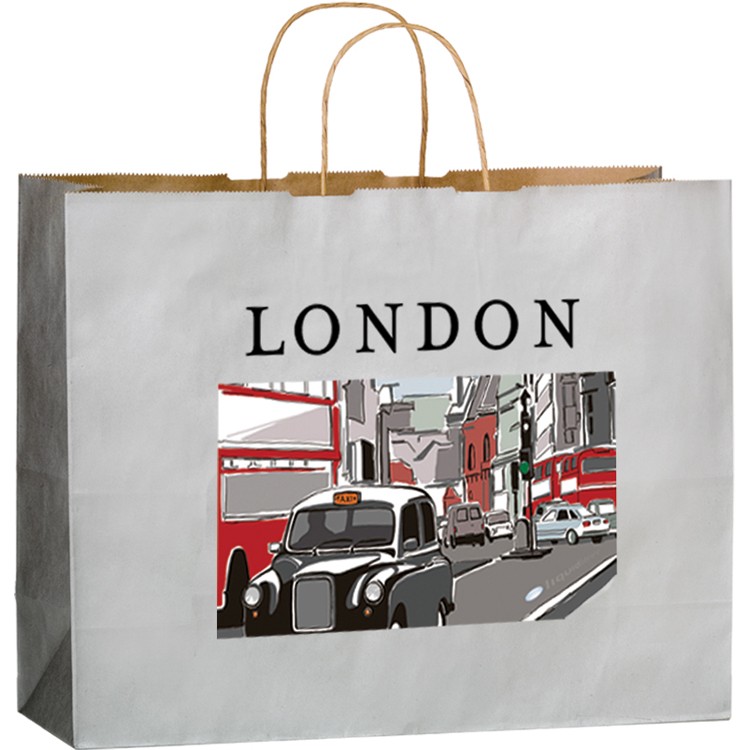 Matte Color Paper Shopper with Twisted Paper Handles 7