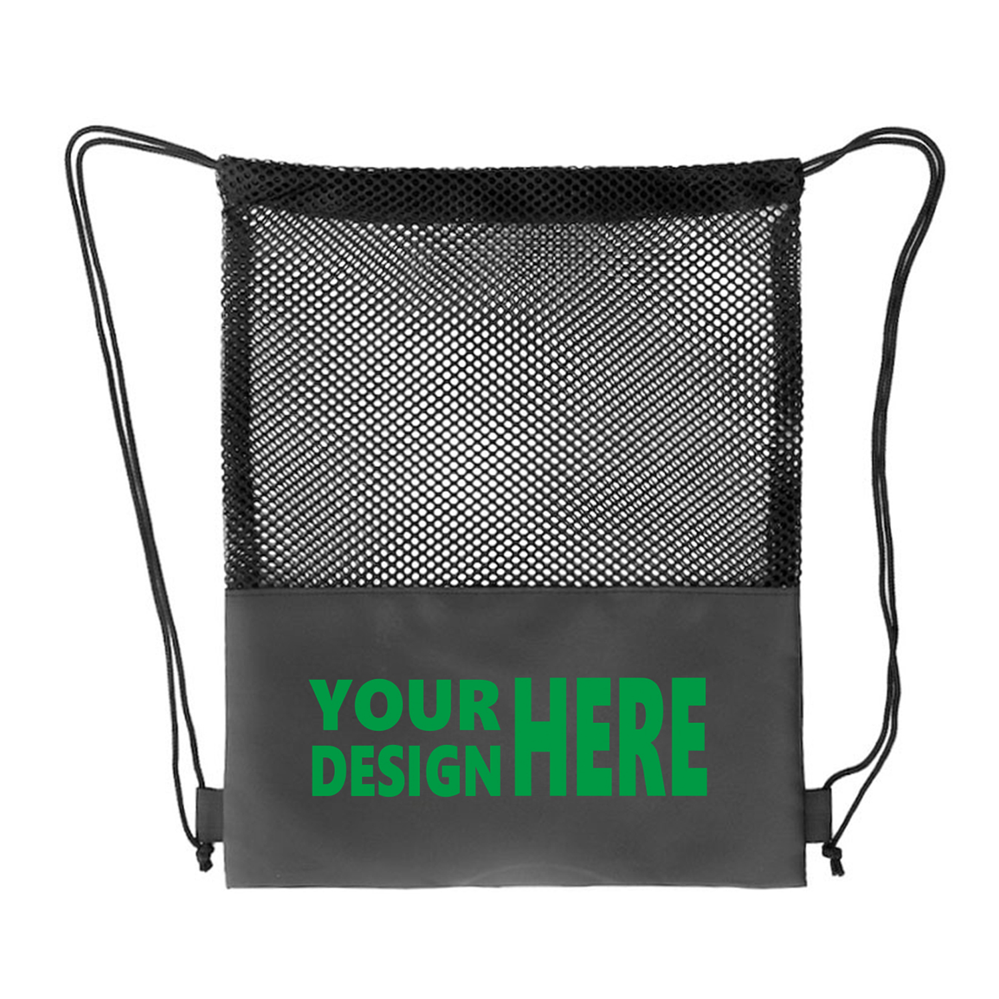 MOQ 50 Custom Mesh Drawstring Bag with Durable Polyester Base 2