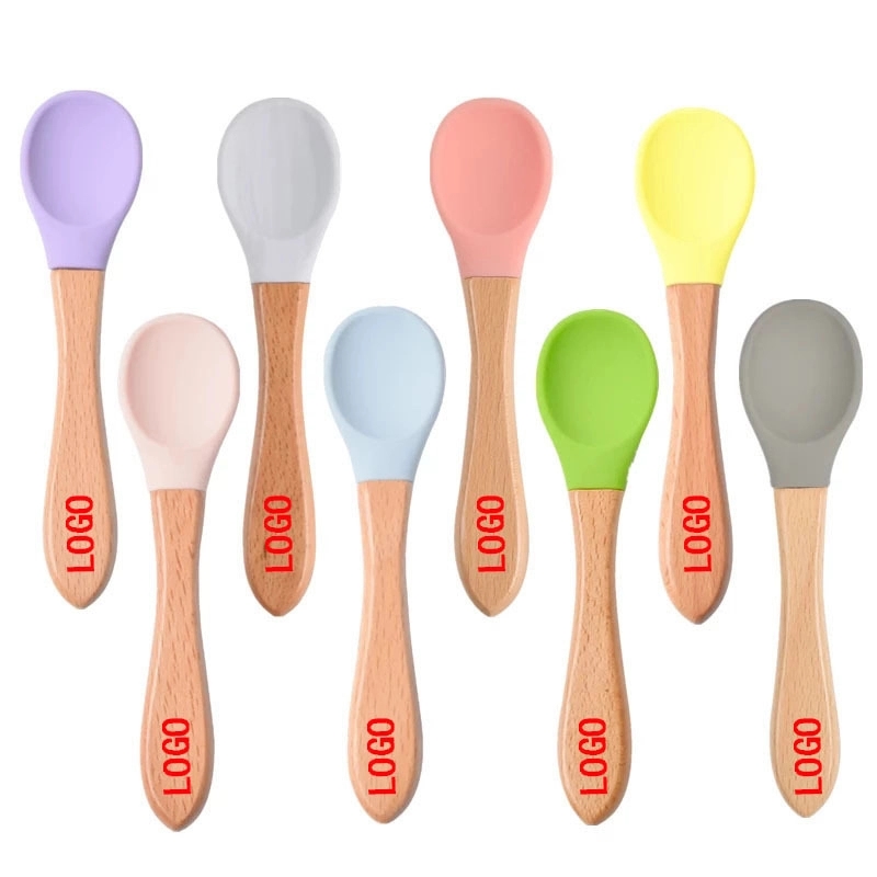 Baby Silicone Bamboo Spoon 4