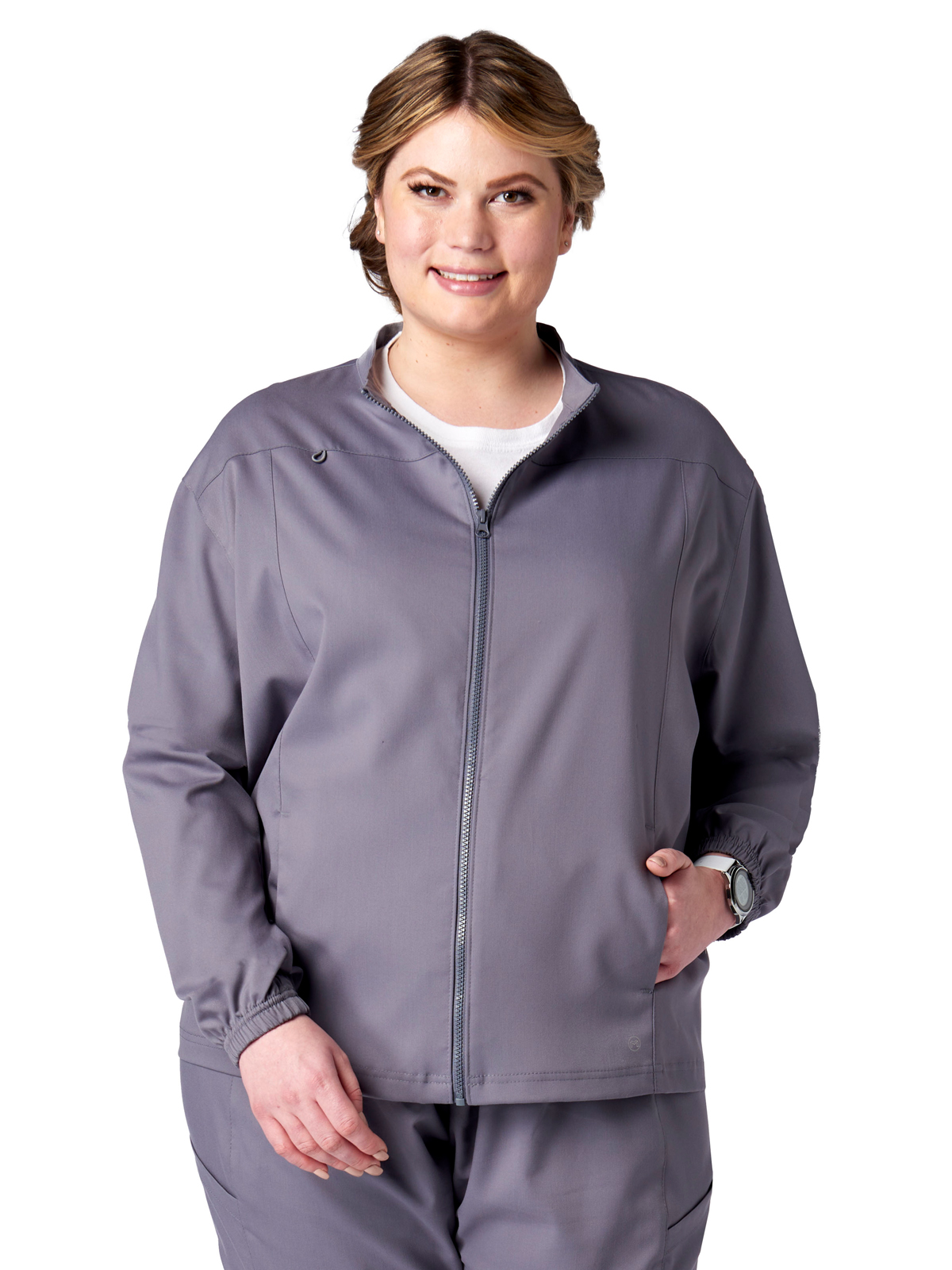 Meta Scrubs - Unisex 2-Pocket Zip Front Jacket 4