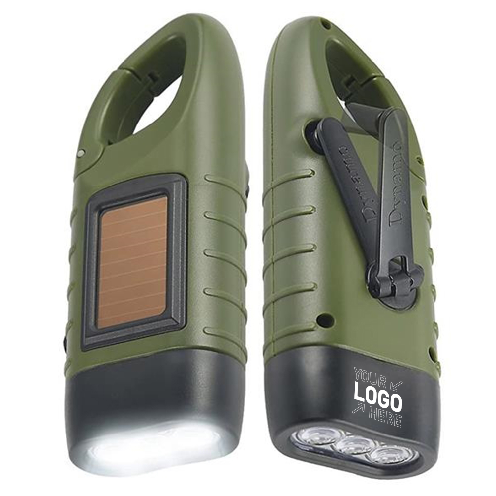Hand Crank Solar LED Flashlight 1