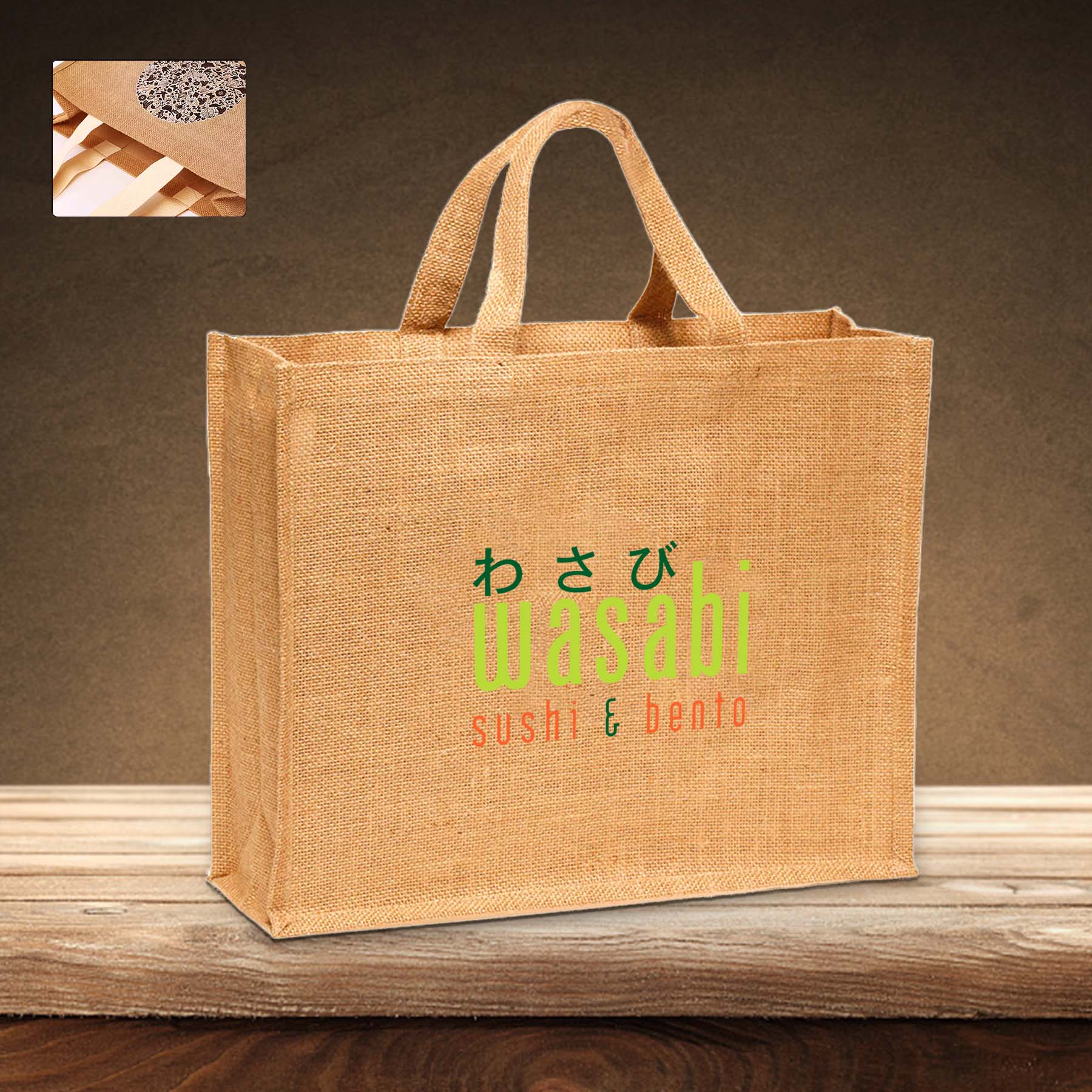 Lipa Jute Tote Bag, custom tote bag with logo imprint 5