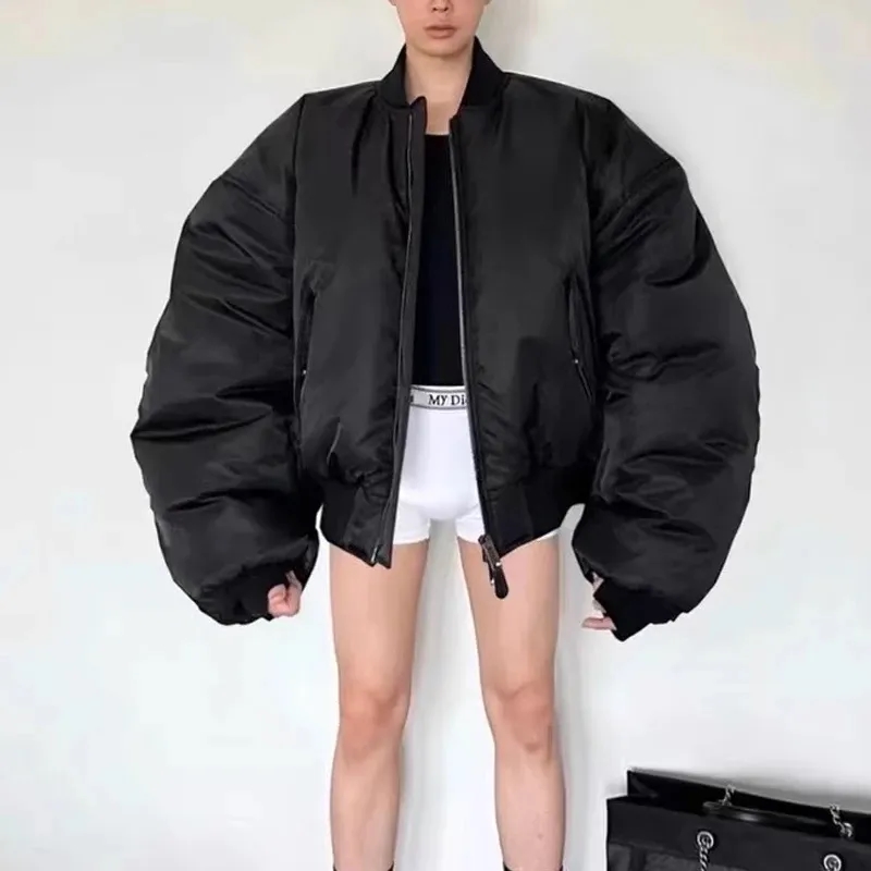 Custom Thick Puffer Bomber Jacket 4