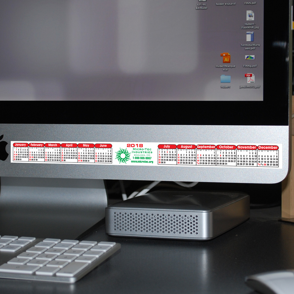 Kwik-Stik Horizontal Year at a Glance Computer Monitor Calendar 1