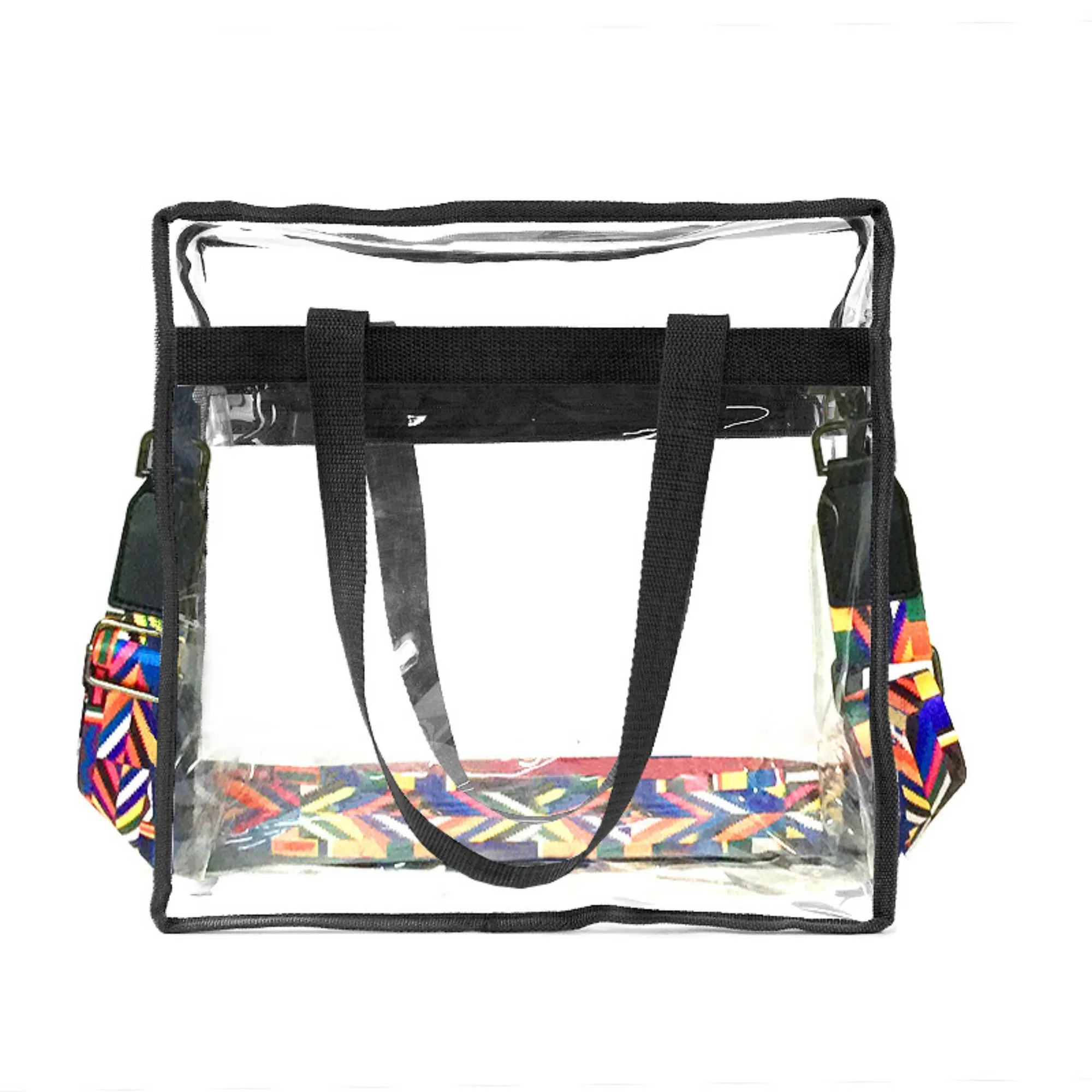 Clear PVC Bag Stadium Approved Tote With Adjustable Strap 4