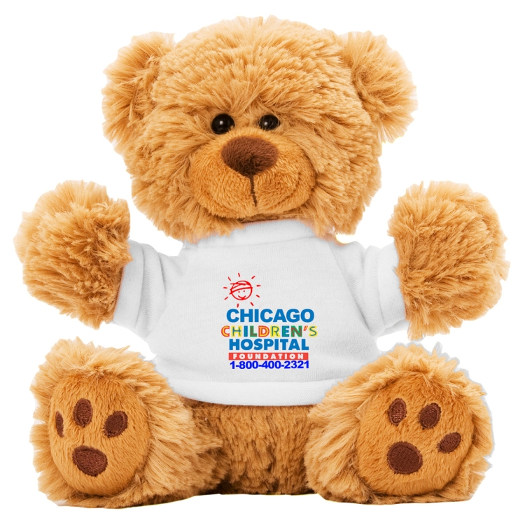Ted T. Bear" 6" Plush Teddy Bear With Choice of T-Shirt Color 10