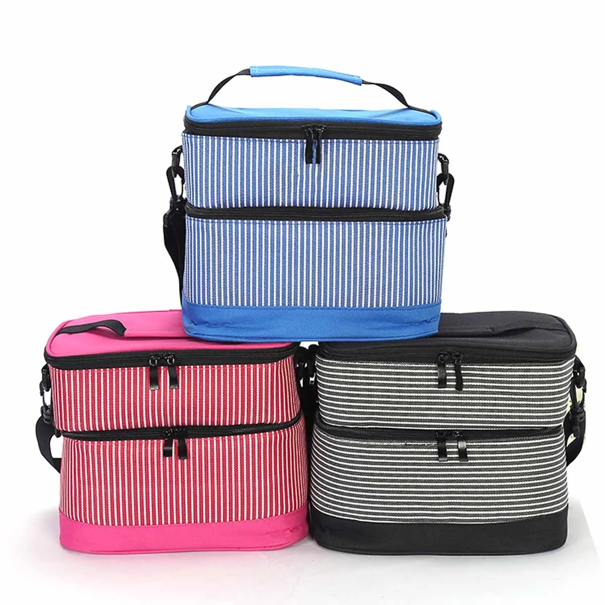 2 Layer Insulated Lunch Thermal Cooler Bag Grocery Tote Bag 3