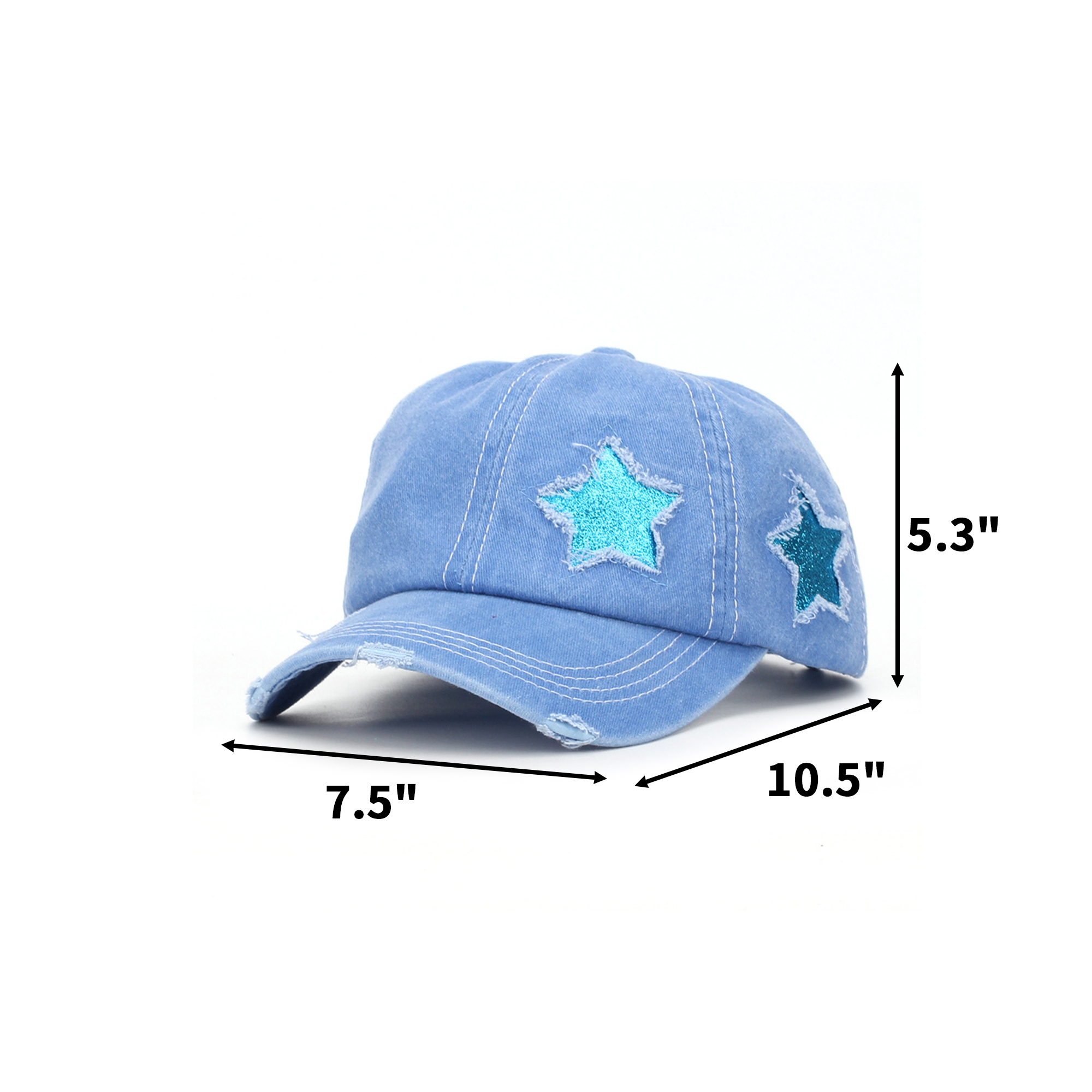 Washed Cotton Distressed Baseball Cap With Adjustable Closure 10