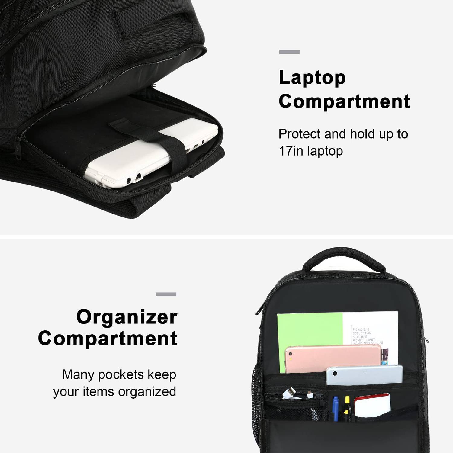 17 Inch Large Capacity Oxford Travel Laptop Backpack 6