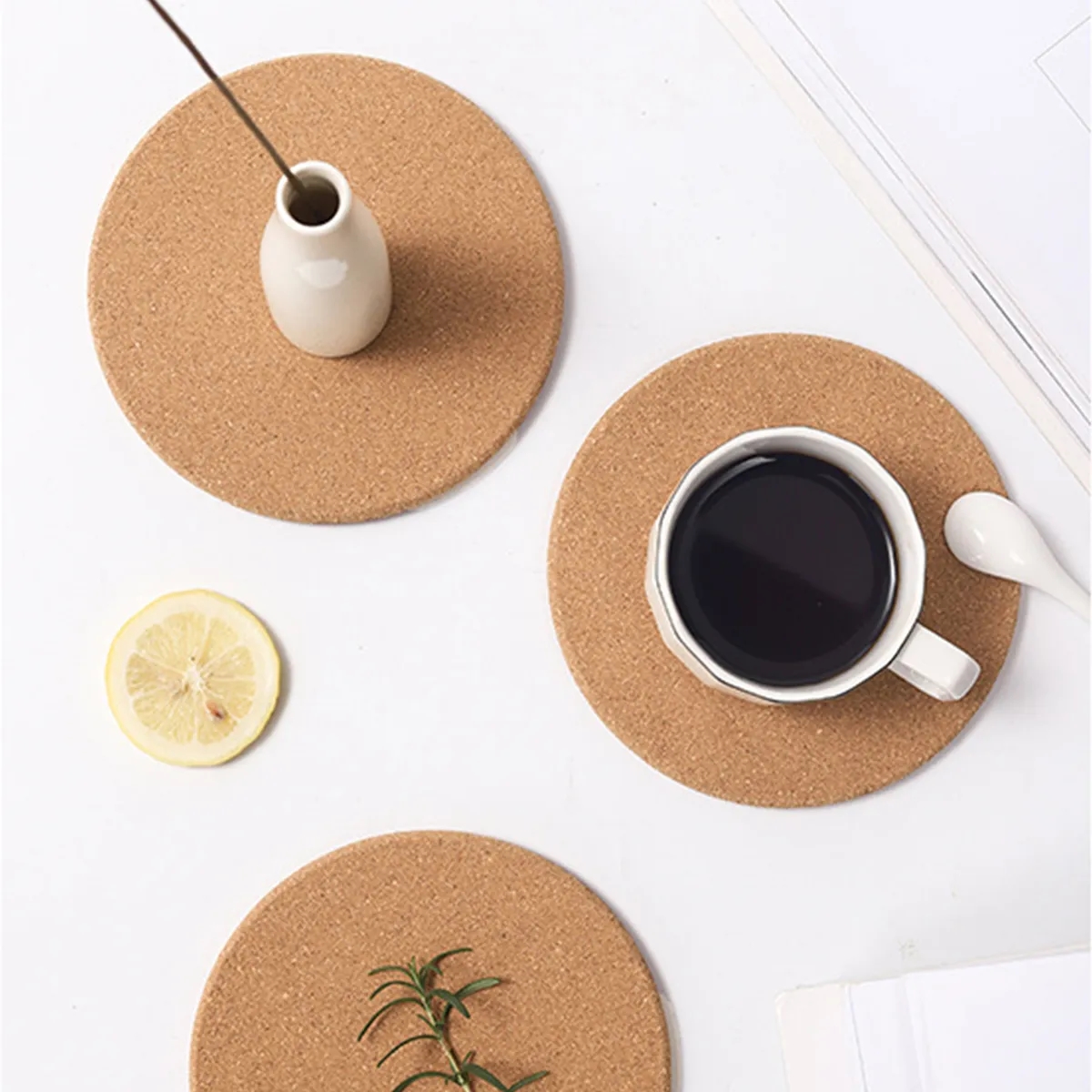 Cork Coasters High Density Heat Resistant Sustainable 2