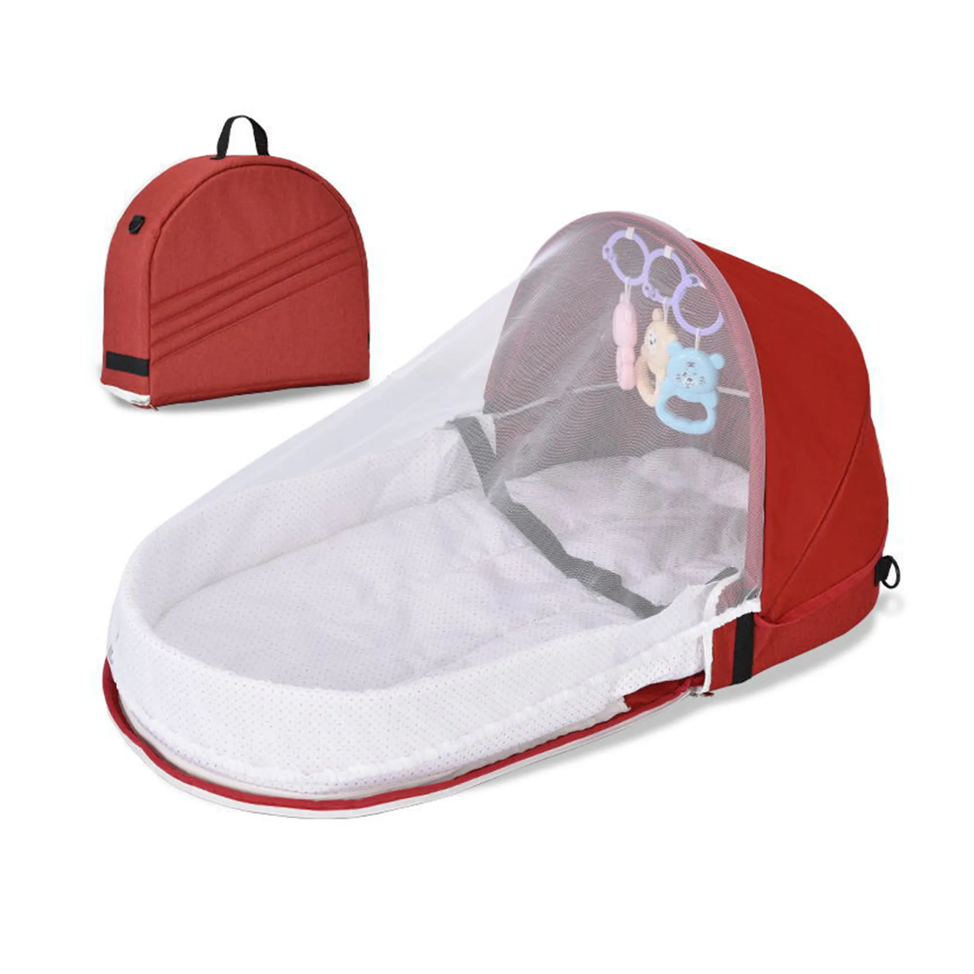 Folding Pressure-proof Baby Crib Logo Printed for Travel 3