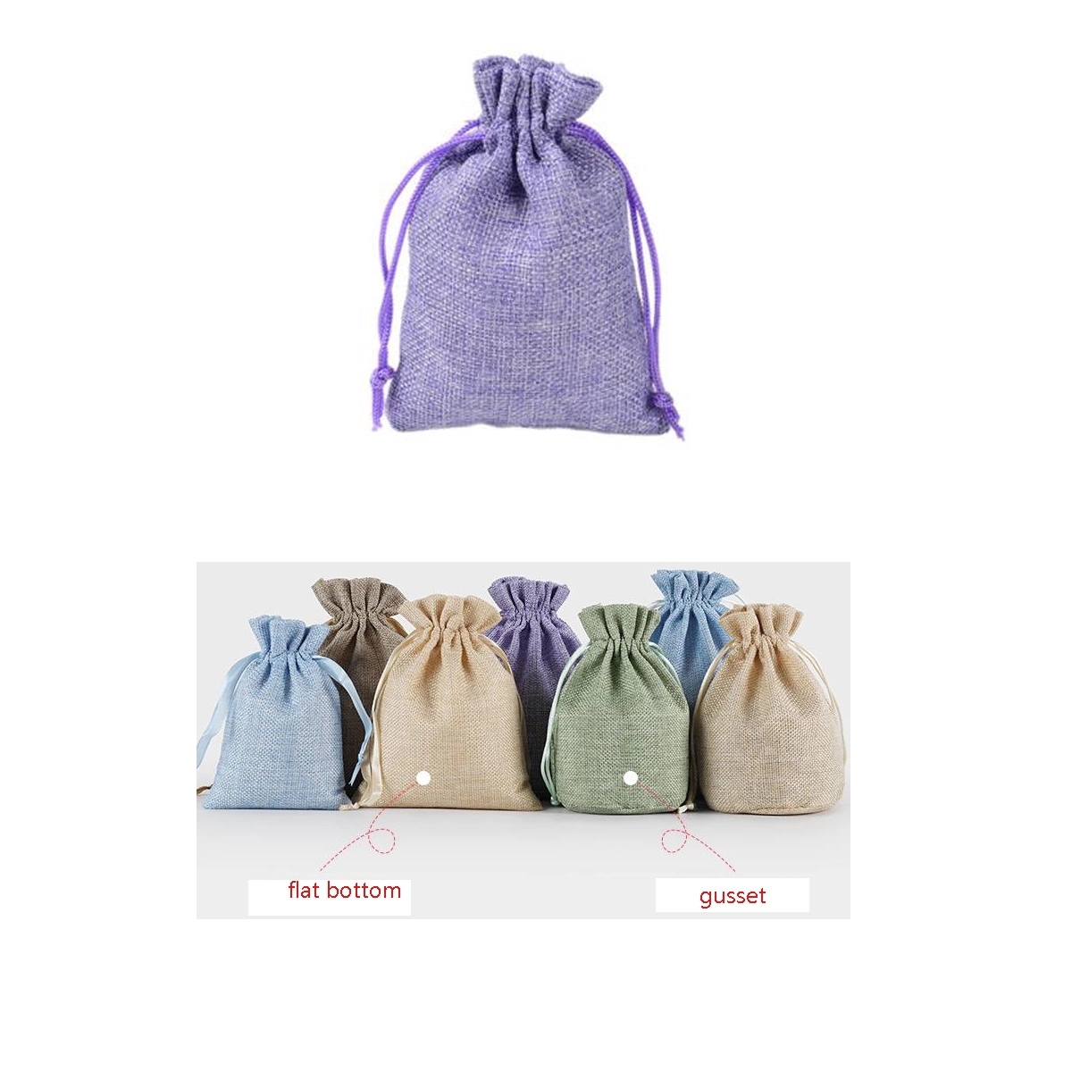 Burlap Bags DrawstringBag Party FavorBags 3