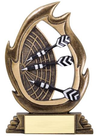 7 1/4" Tall Darts Flame Series Award 3